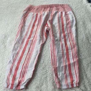 GAP 100% Linen High Waisted Cropped Pants XL